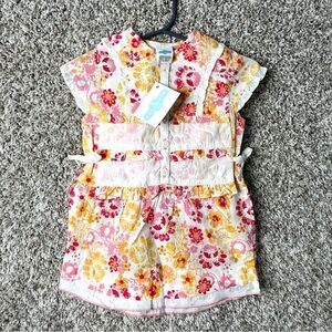 Cakewalk Dress Baby 12M Pink and Yellow Floral Print Short Sleeve NWT